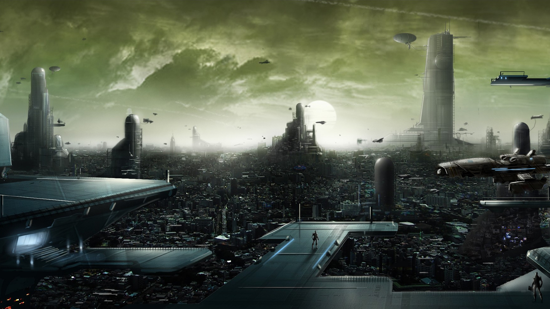 Sci Fi Future City - 1920x1080 Wallpaper 