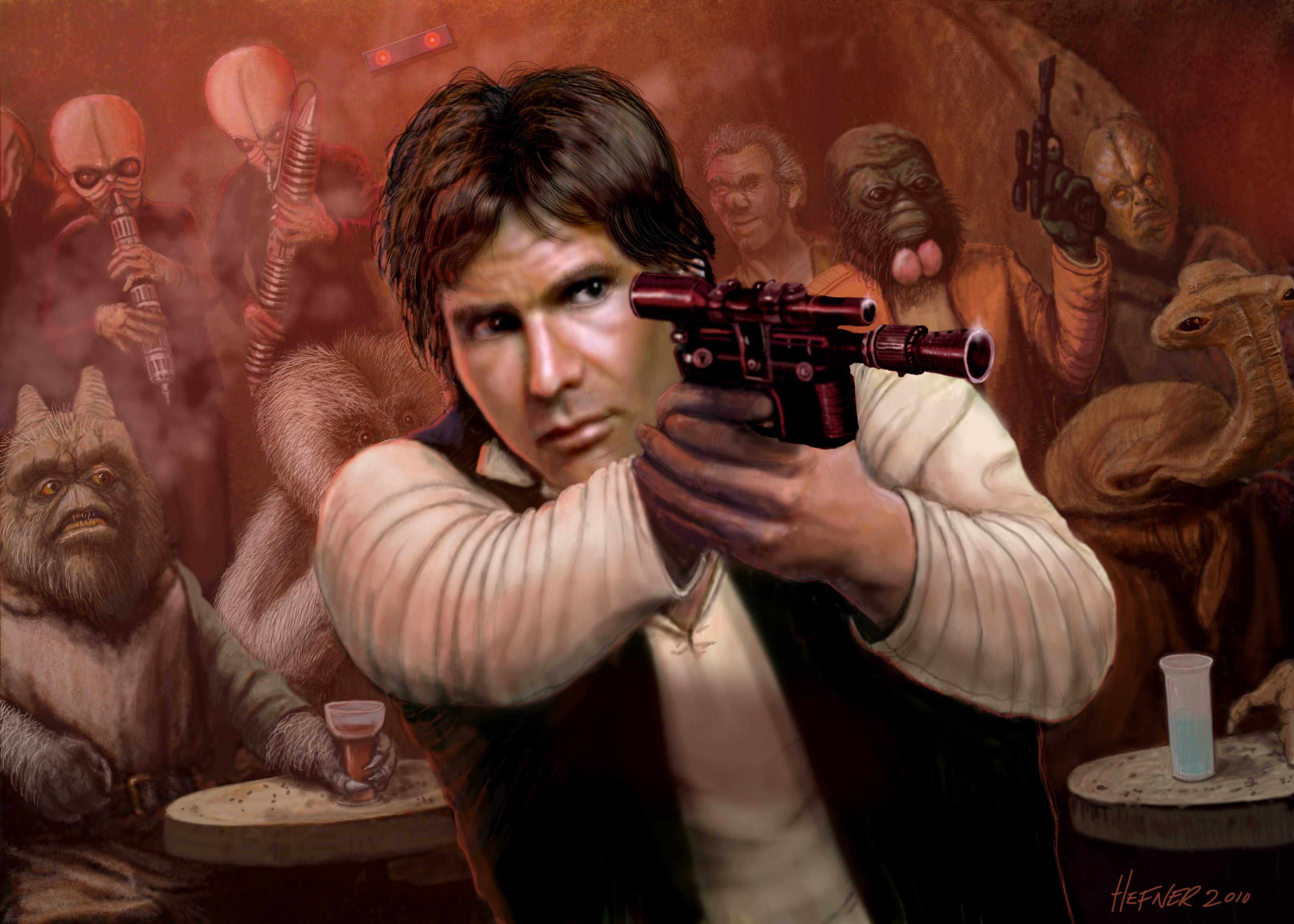 Han Solo Art - HD Wallpaper 