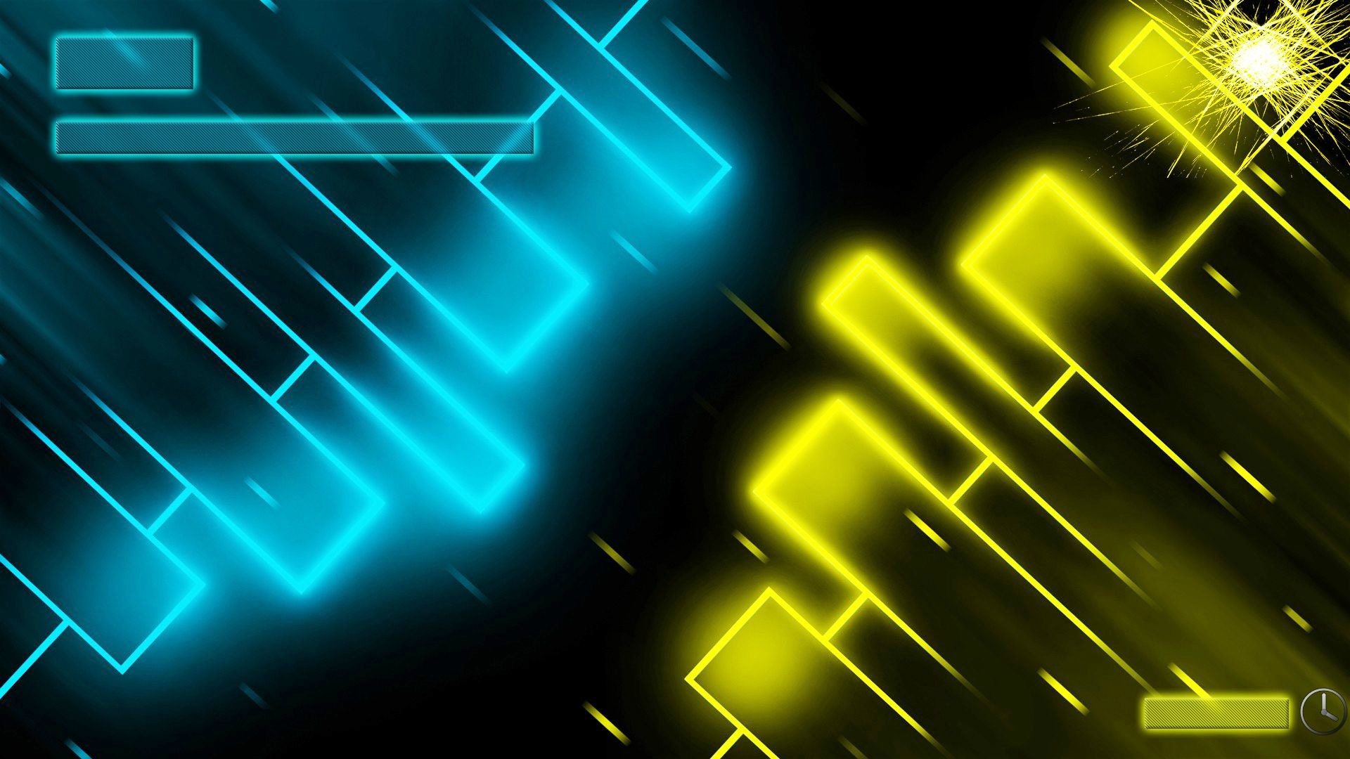 Xbox One Background Themes For Pinterest 
 Data Src - Blue And Yellow Neon - HD Wallpaper 
