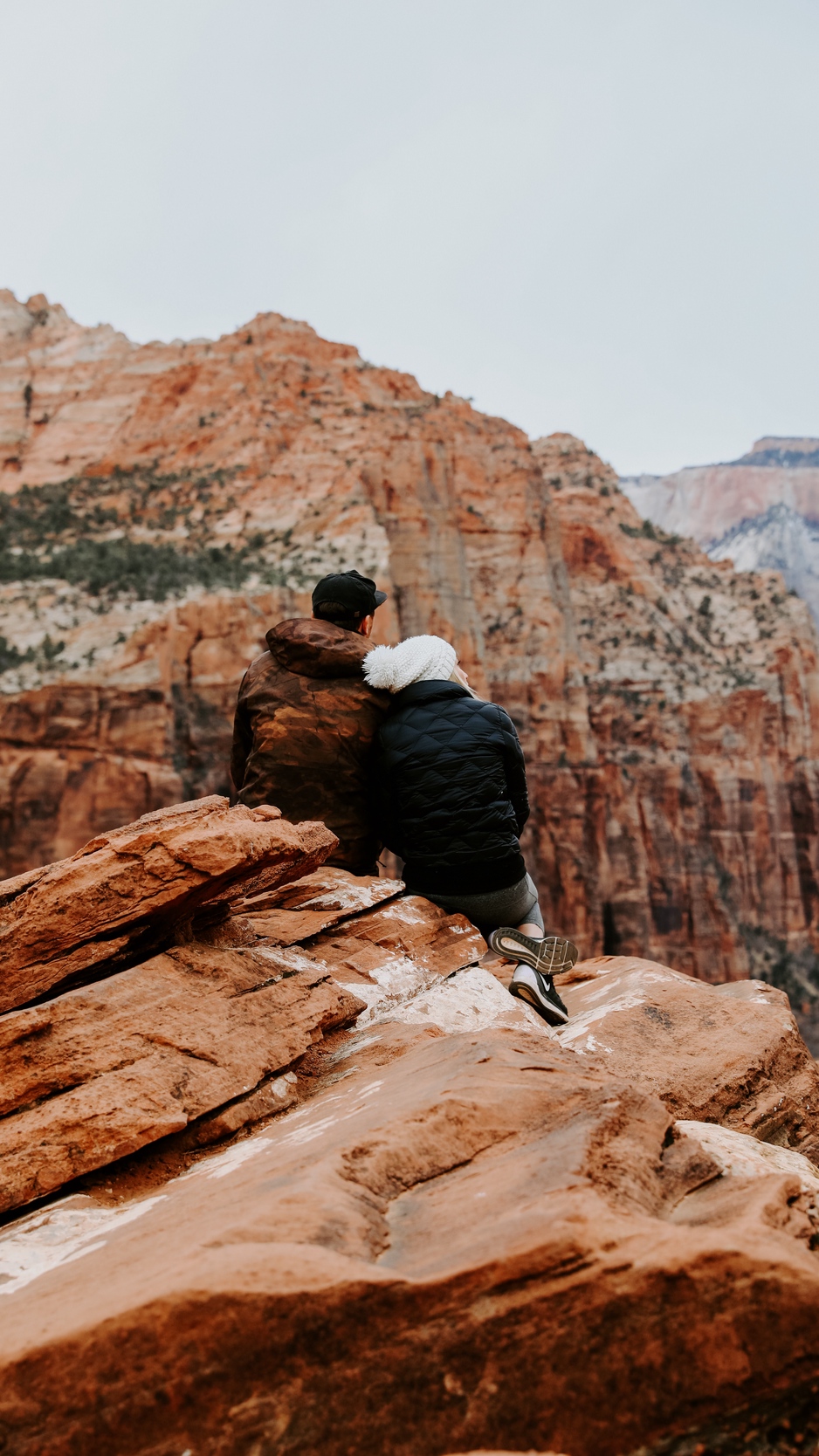 Wallpaper Couple, Love, Canyon, Travel - Zion National Park - HD Wallpaper 