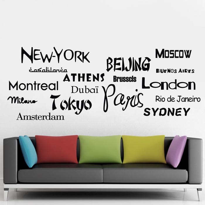 Wall Decals City Names - HD Wallpaper 