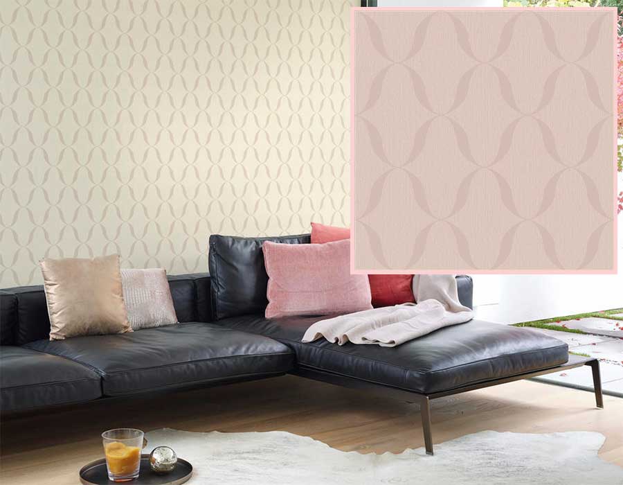 Pantone S Rose Quartz And Serenity Modern Geometric - Hookedonwalls Boutique Bt 3006 - HD Wallpaper 
