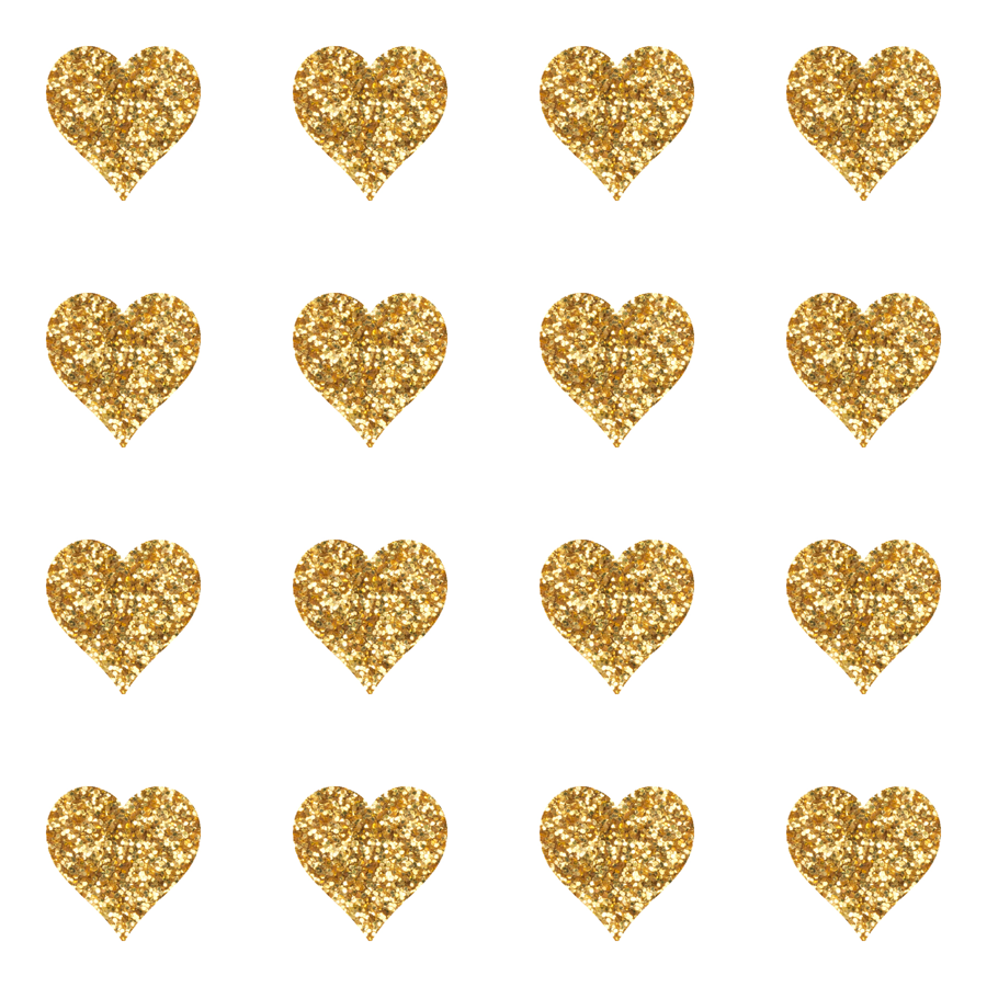 Transparent Background Gold Sparkle Heart - HD Wallpaper 