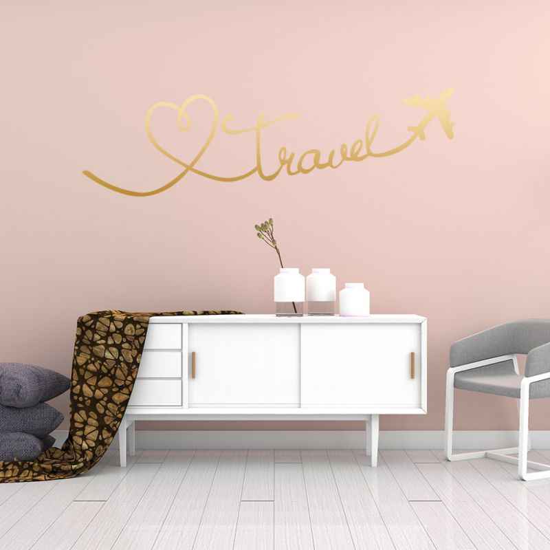 Removable Wall Stickers Travel Themed Quote Words Pvc - Decoración De Interior Para Uñas - HD Wallpaper 
