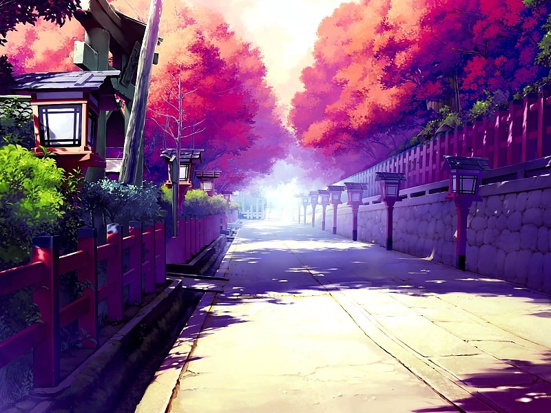 Japanese Street Anime Wallpaper - Anime Background - HD Wallpaper 