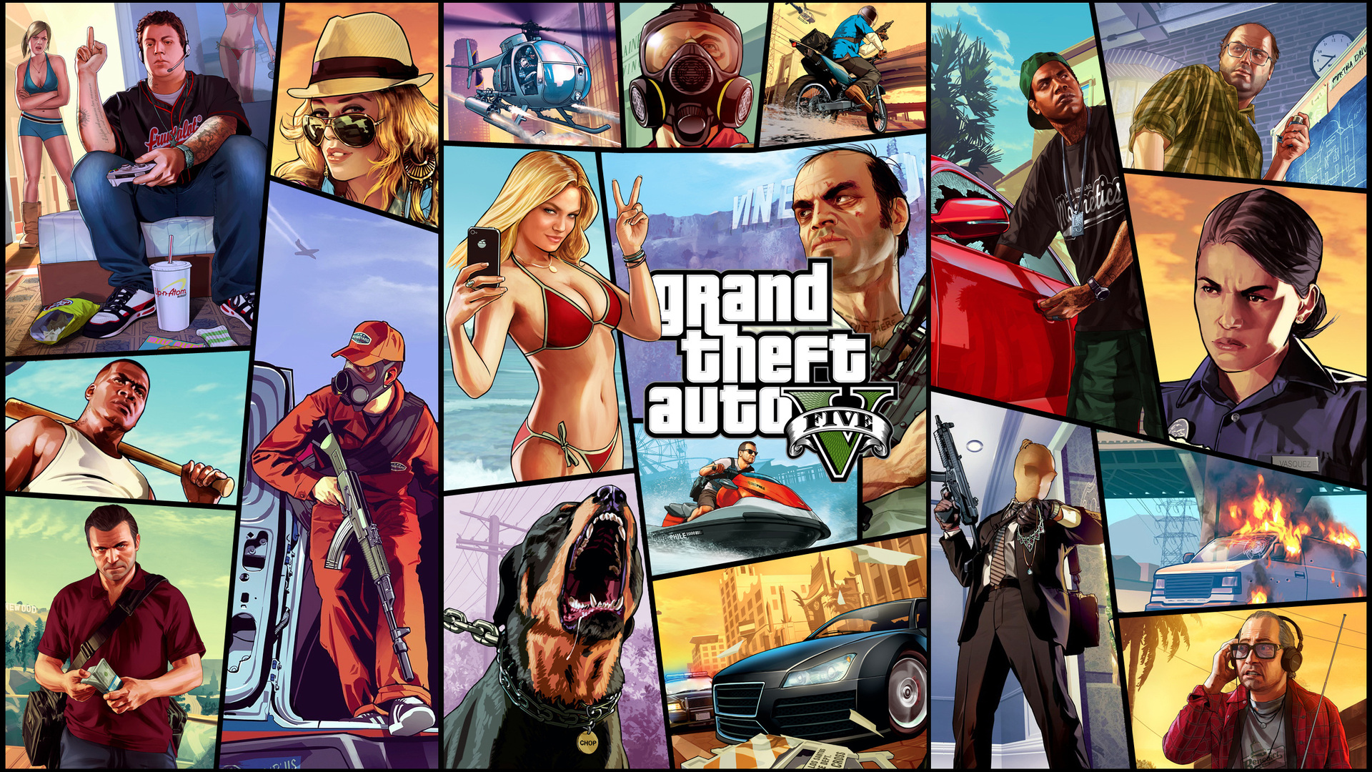 Franklin, Jimmy, Lamar, Michael, Trevor, Gta 5, Tracey, - Gta V - HD Wallpaper 