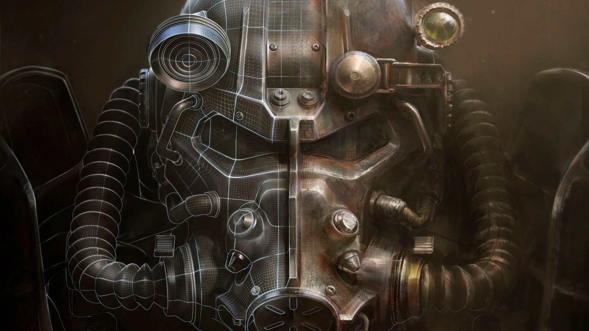 Fallout 4 T60 Power Armor Helmet - HD Wallpaper 