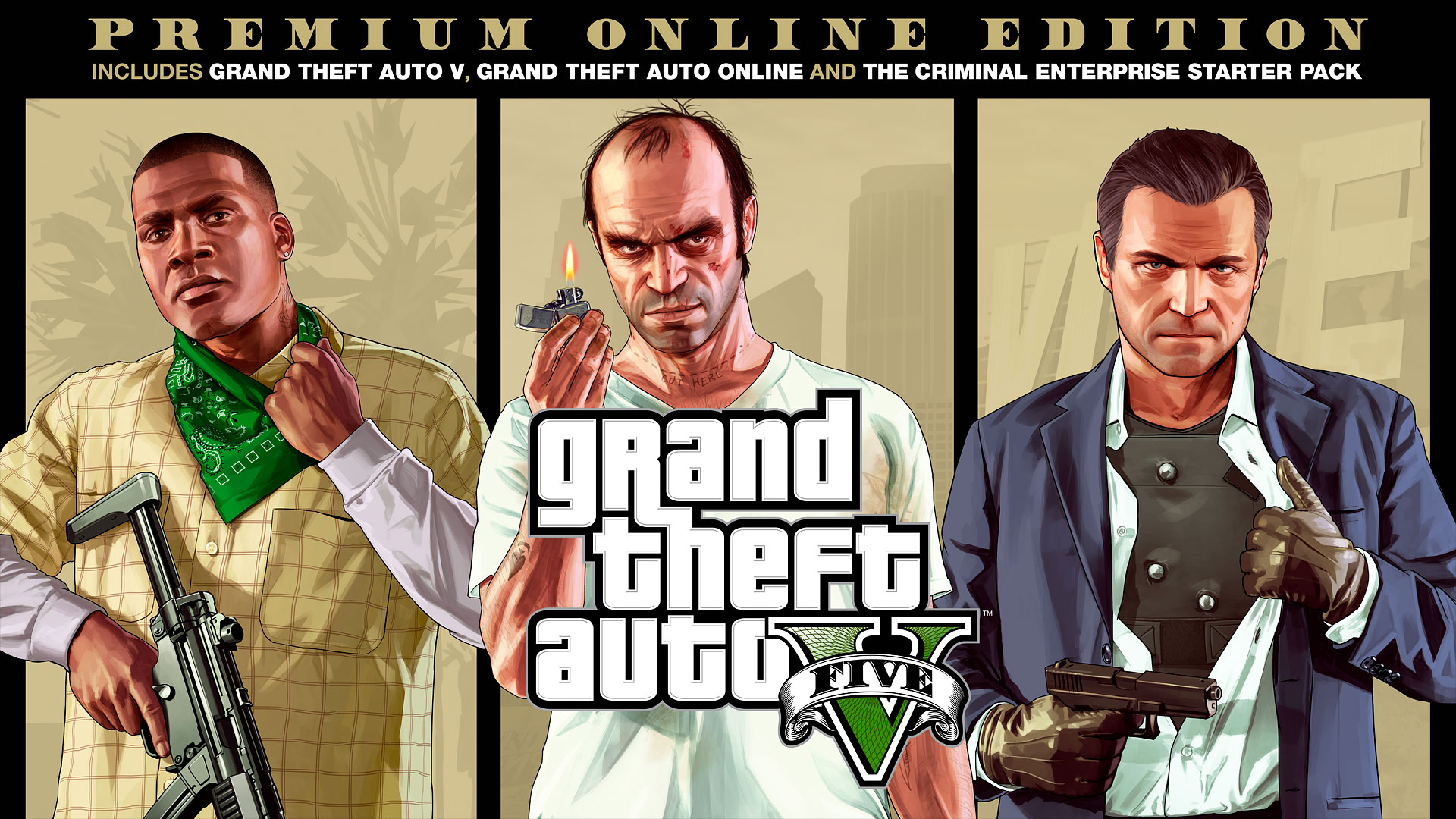 Grand Theft Auto V Premium Online Edition - HD Wallpaper 