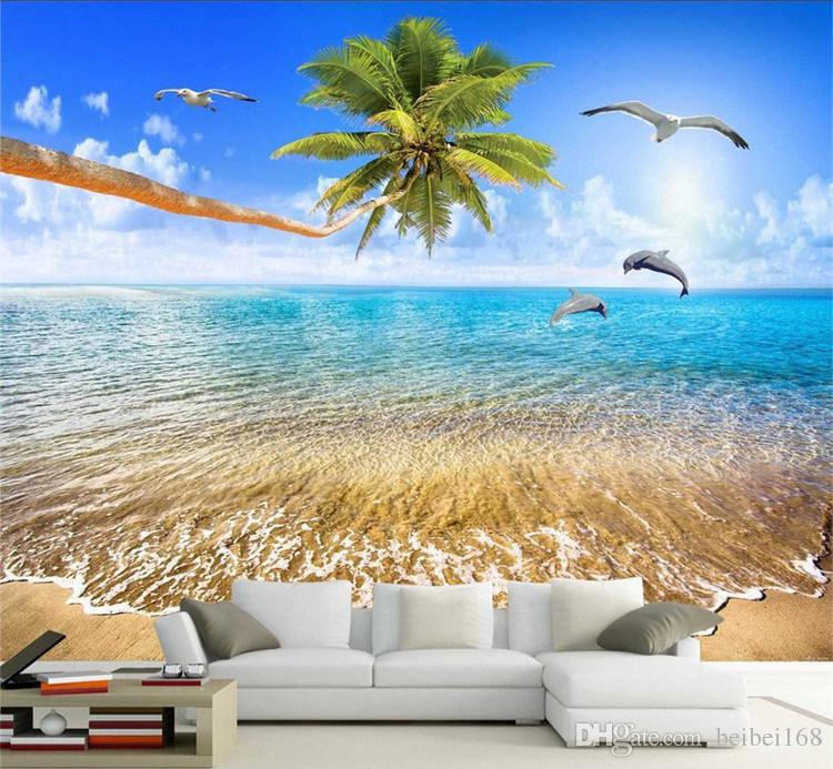 Room Wall Painting Beach - HD Wallpaper 