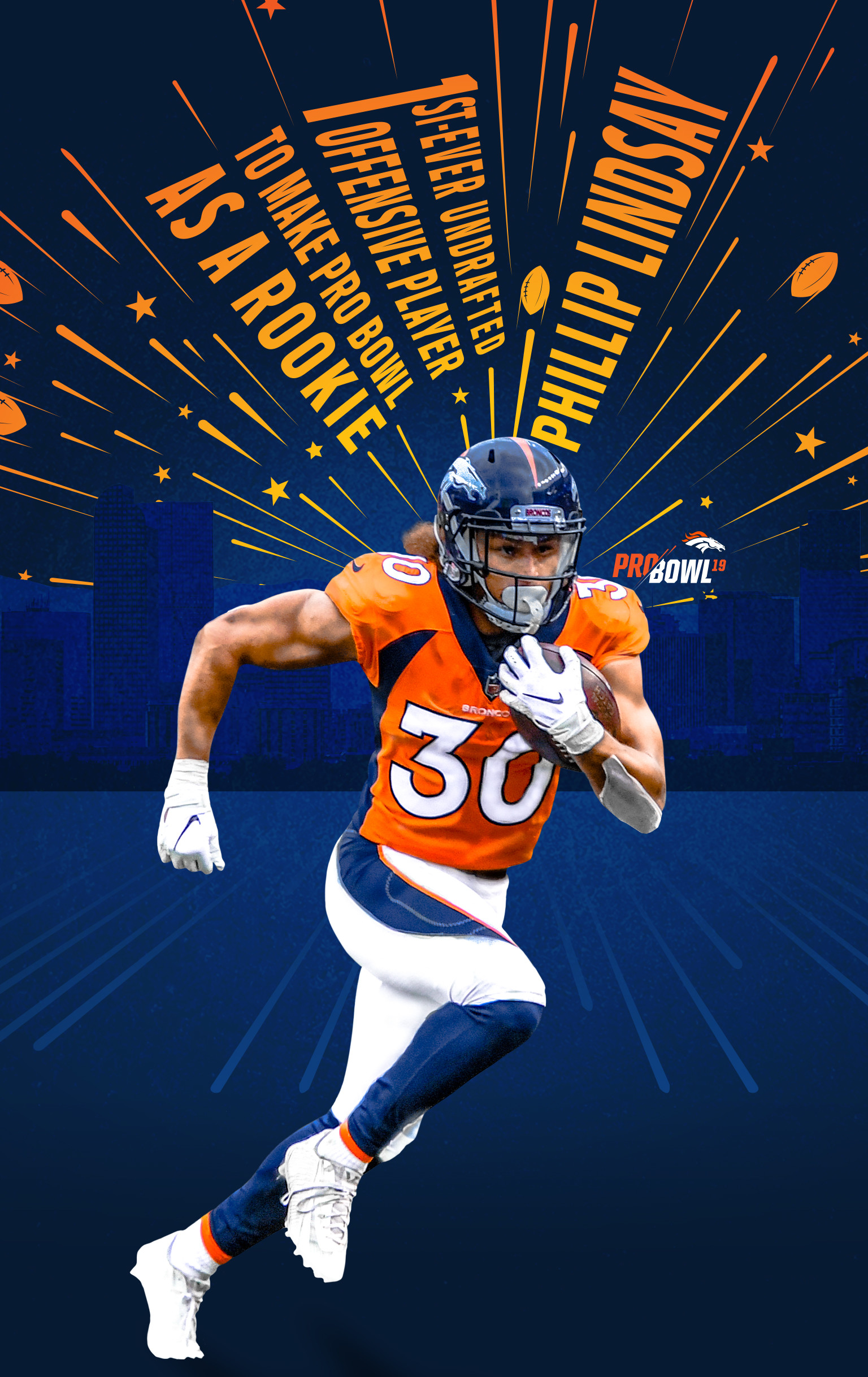 Android - Phillip Lindsay Pro Bowl - HD Wallpaper 