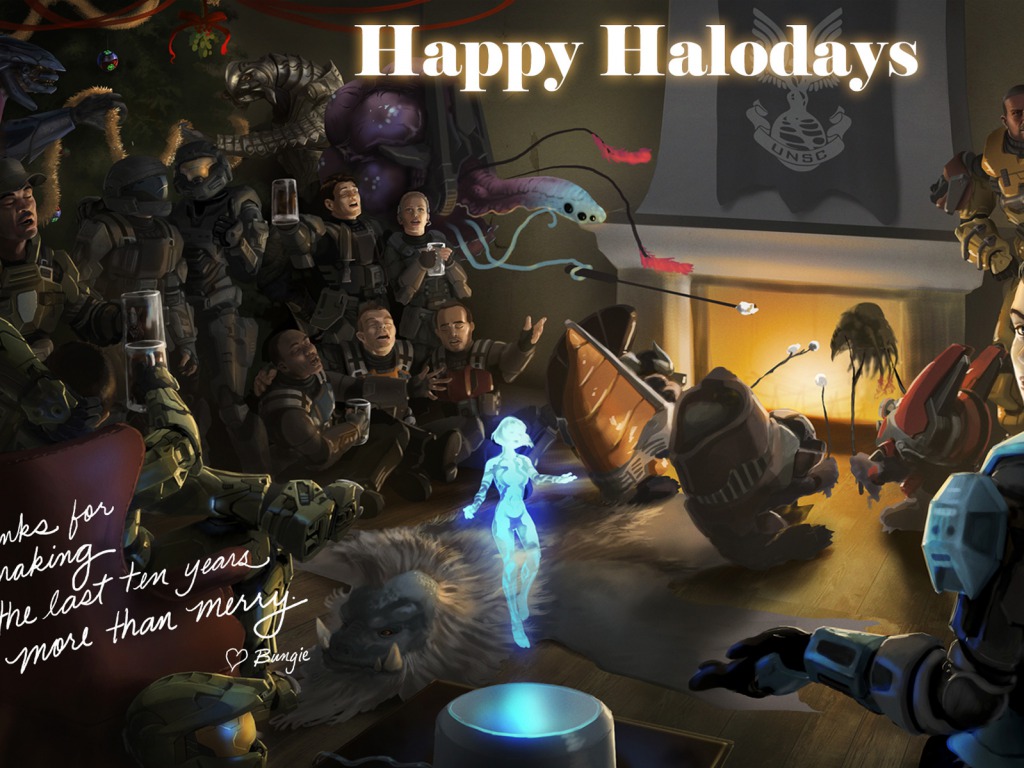 Halo Wallpaper - Halo Christmas - HD Wallpaper 