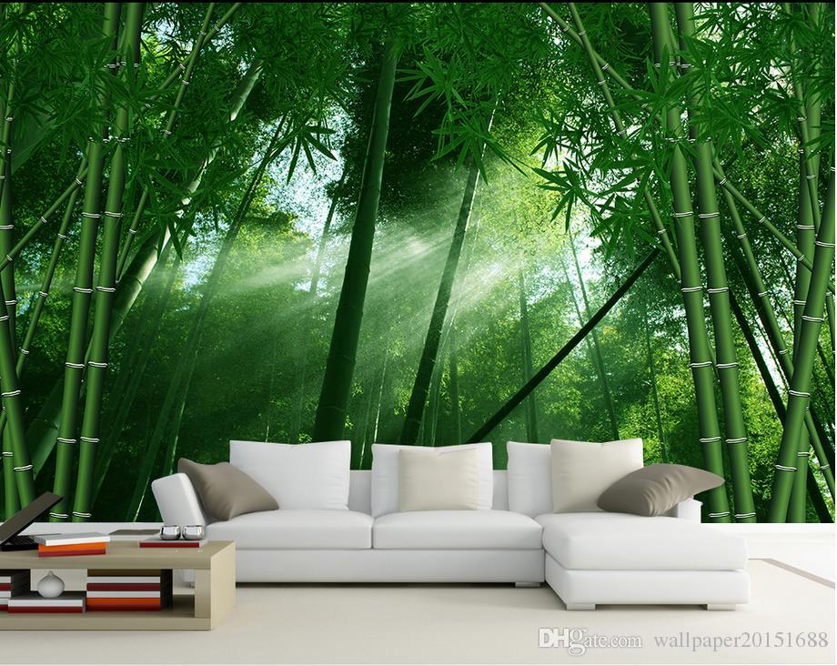 Bamboo Painting On Wall - HD Wallpaper 