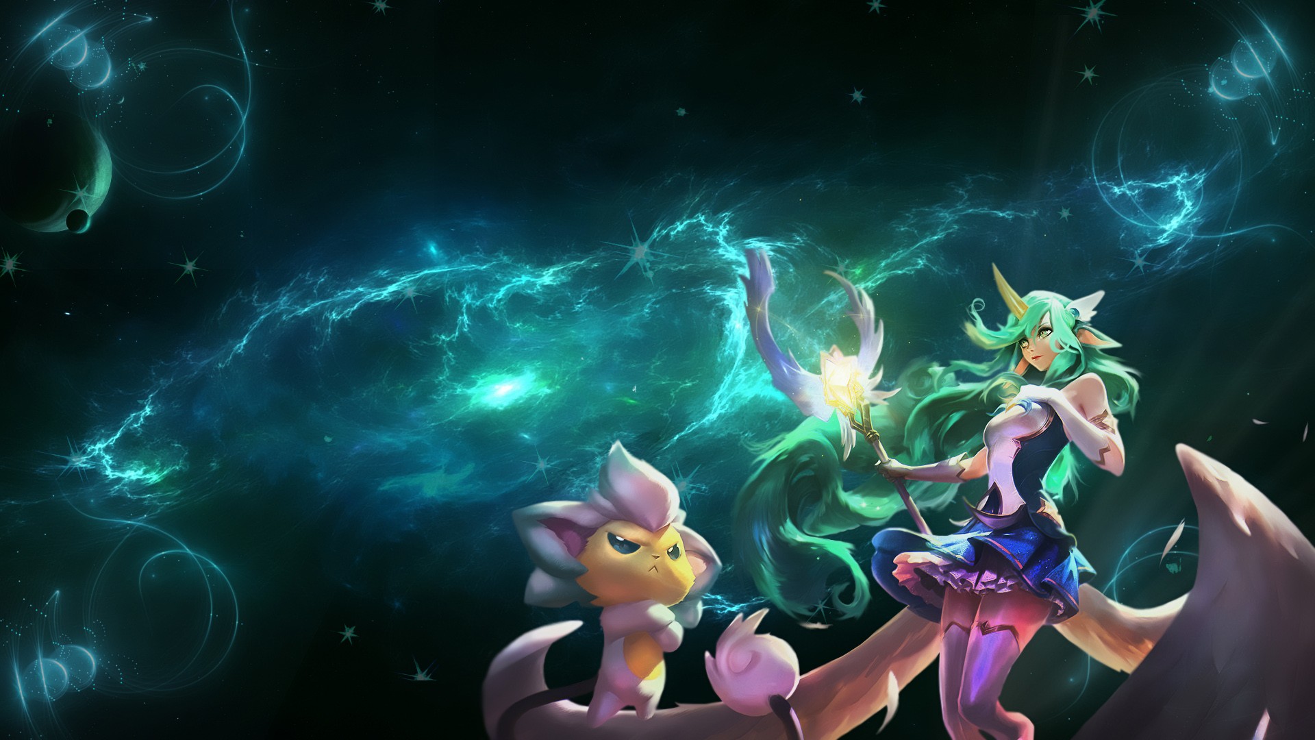 Star Guardian Soraka By Navia121 Hd Wallpaper Background - Star Guardian Soraka Wallpaper Hd - HD Wallpaper 