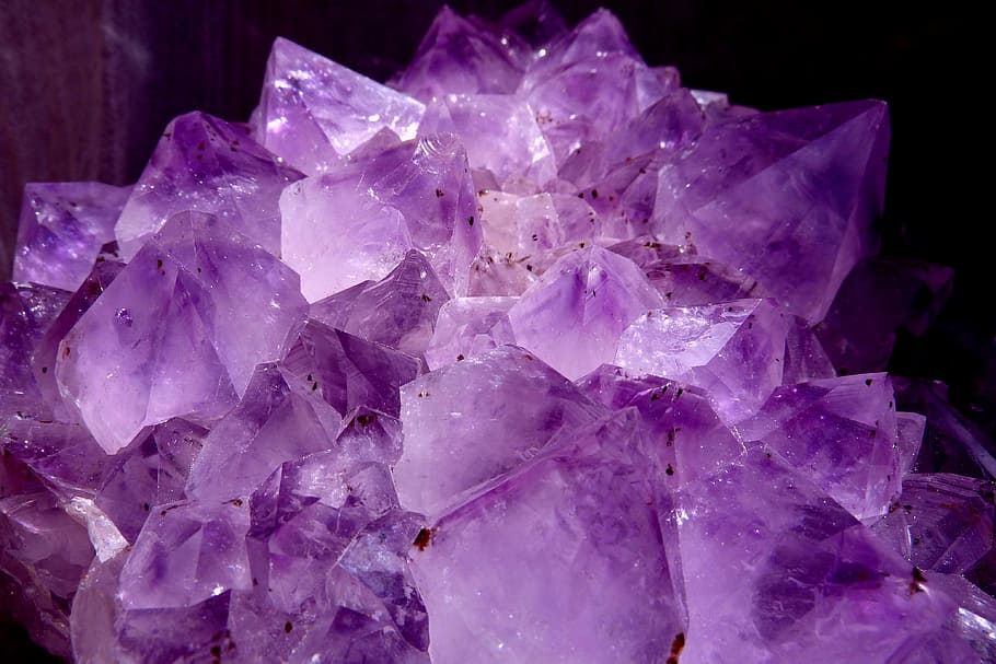 Purple Quartz, Amethyst, Violet, Crystal Cave, Druze, - Amethyst Crystal - HD Wallpaper 