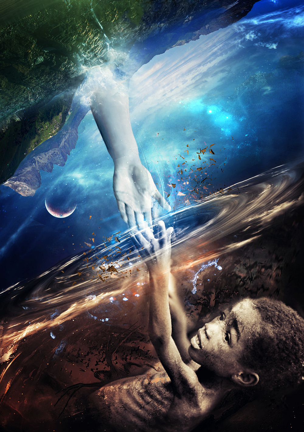 Helping Hand In Water - HD Wallpaper 