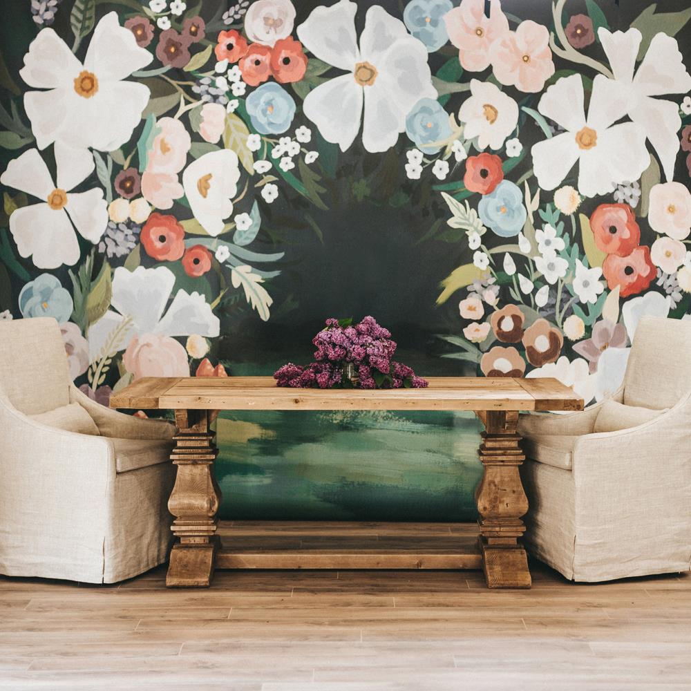 Alicia Modern Classic Forest Removable Wallpaper - Alice's Forest Mural - HD Wallpaper 