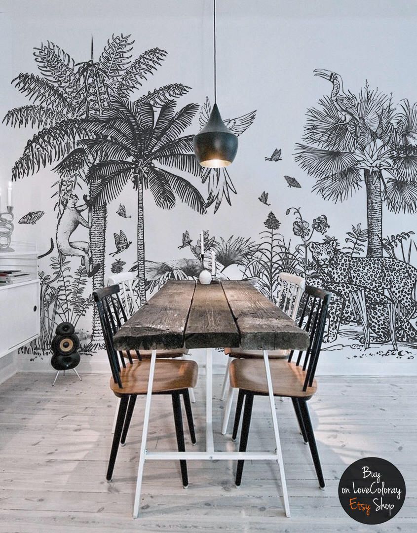 Black And White Wallpaper Jungle - 845x1080 Wallpaper - teahub.io