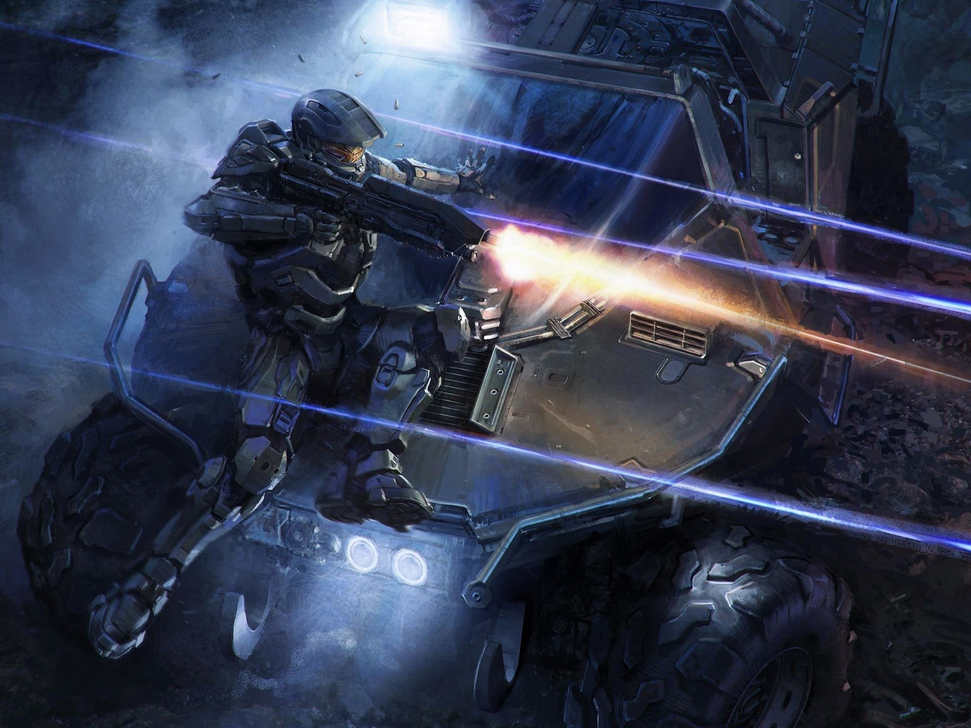 High Resolution Master Chief Hd Wallpaper Id - Sci Fi Soldier Battle - HD Wallpaper 