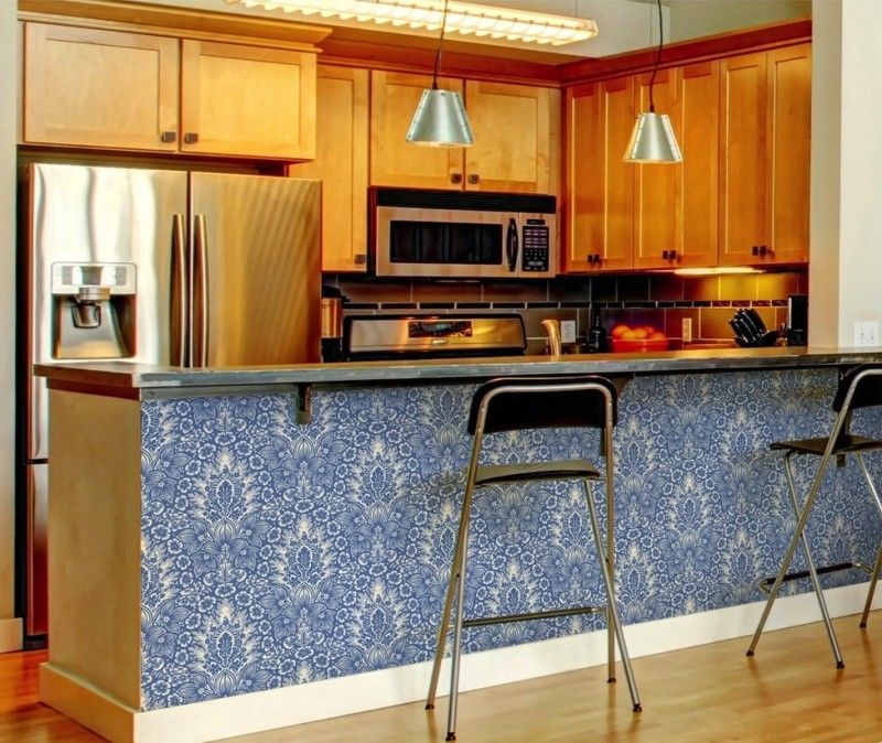 Removable Wallpaper Kitchen Island - HD Wallpaper 