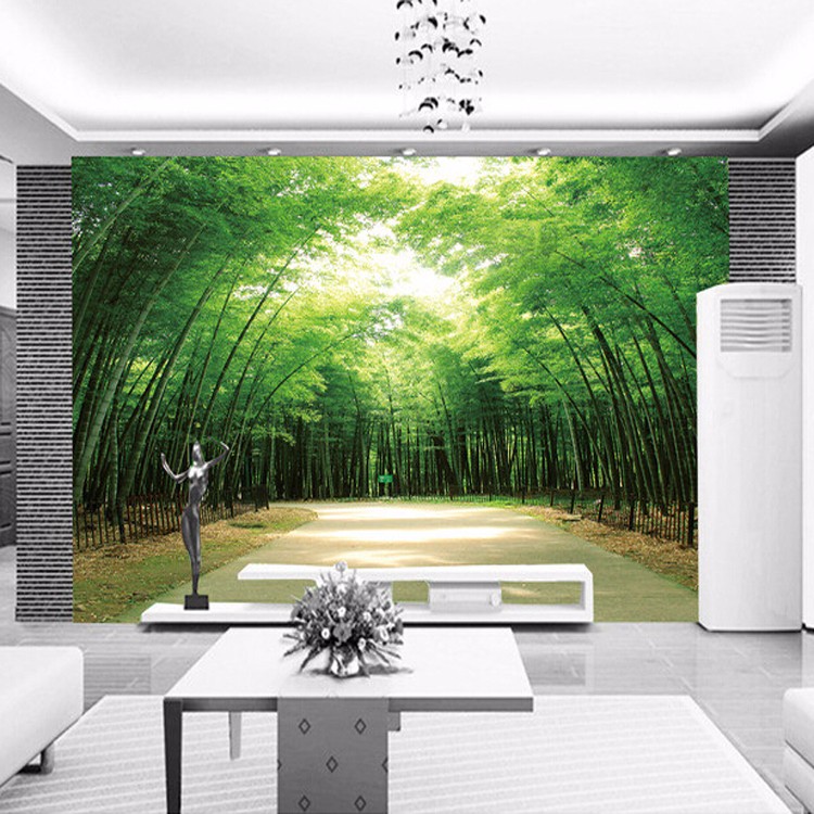 Enjoy A Walk After Dinner Theme Personalize Wallpaper - Vinyl Wallpaper Bamboo Design - HD Wallpaper 
