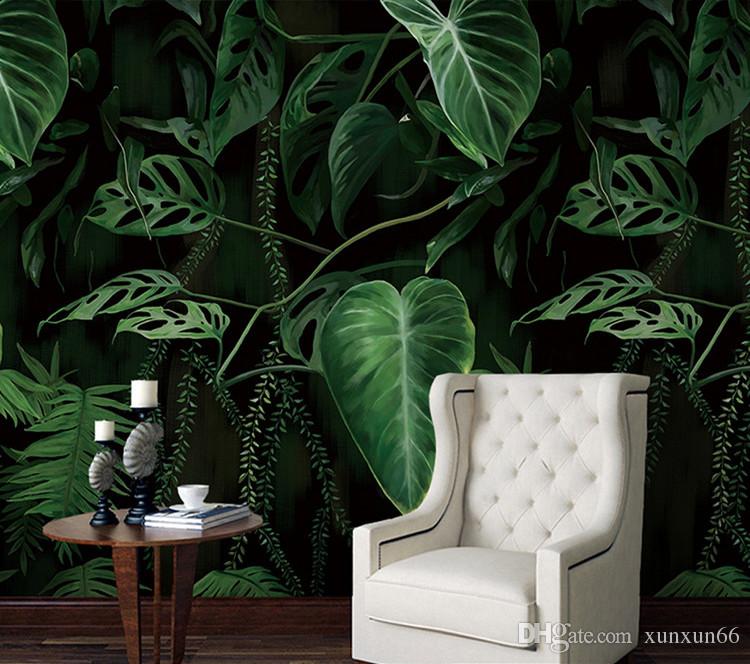 Tropical Rainforest Palm Banana Leaves Backdrop - HD Wallpaper 