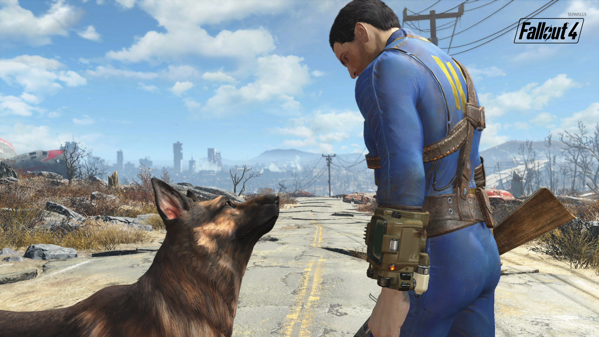 Sole Survivor And Dogmeat - HD Wallpaper 