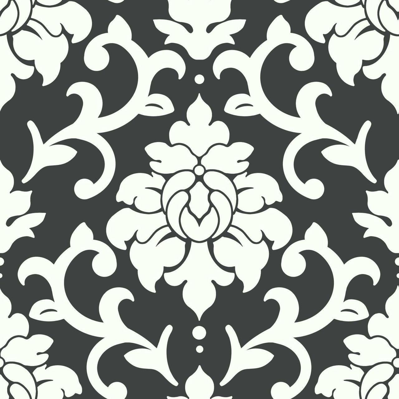 Black White 3d Damask - HD Wallpaper 