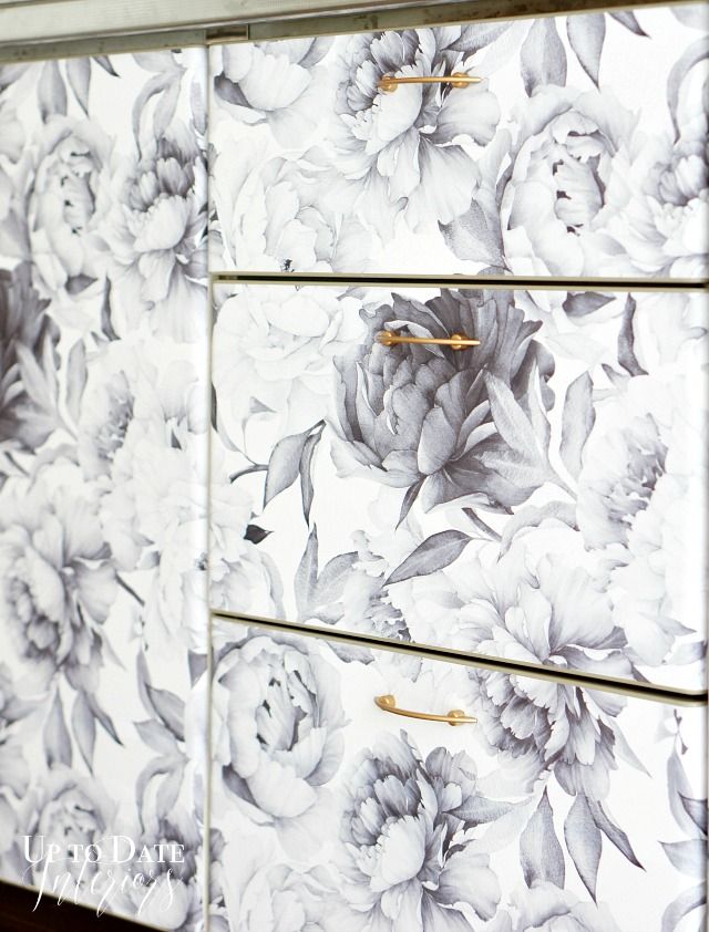 Flower Wallpaper For Kitchen Cupboards - HD Wallpaper 