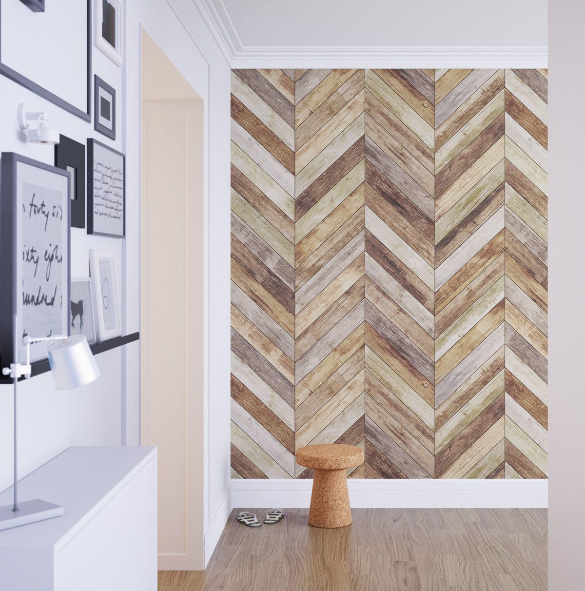 Wood Texture Chevron Pattern Pattern - HD Wallpaper 