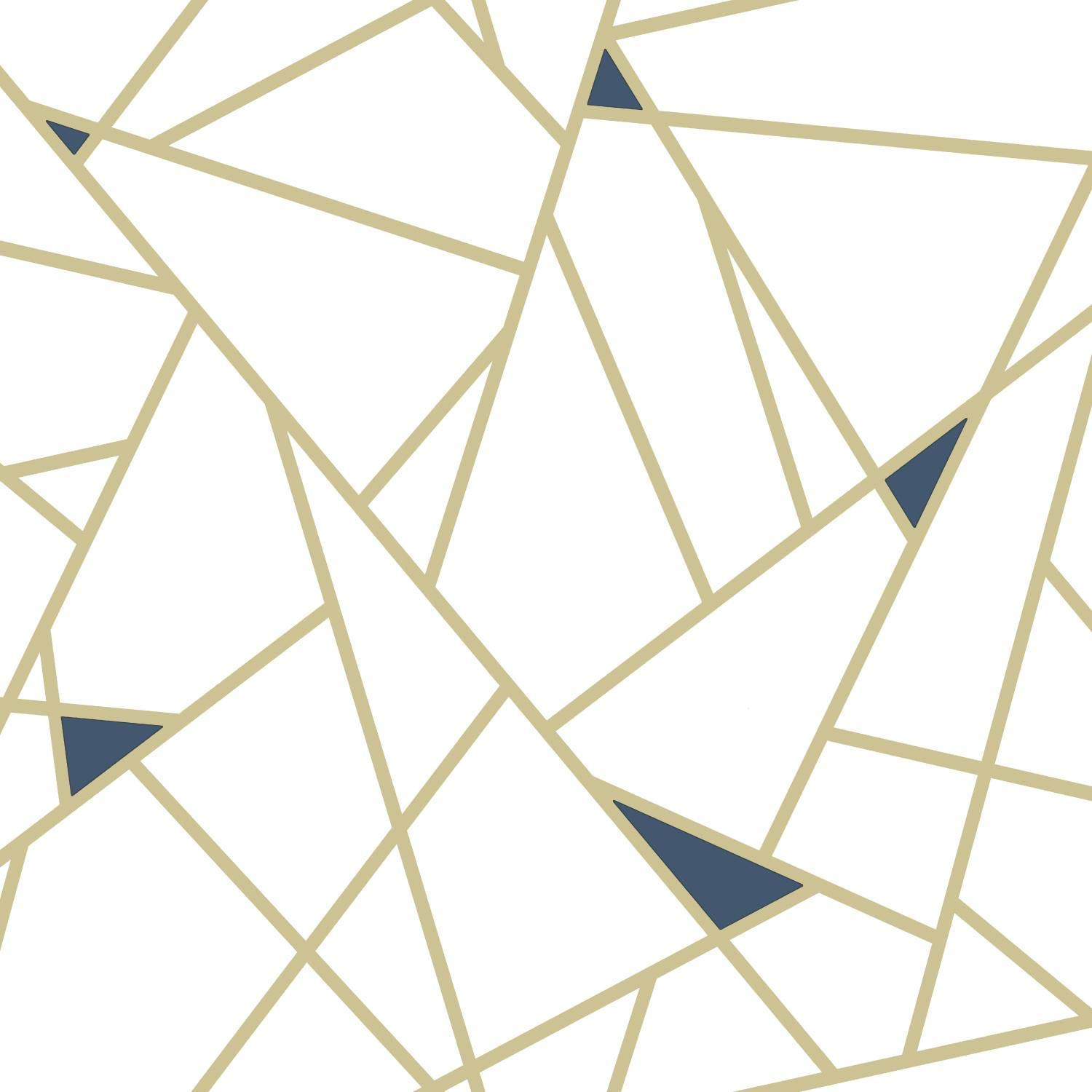 Gold And Black Geometric - HD Wallpaper 