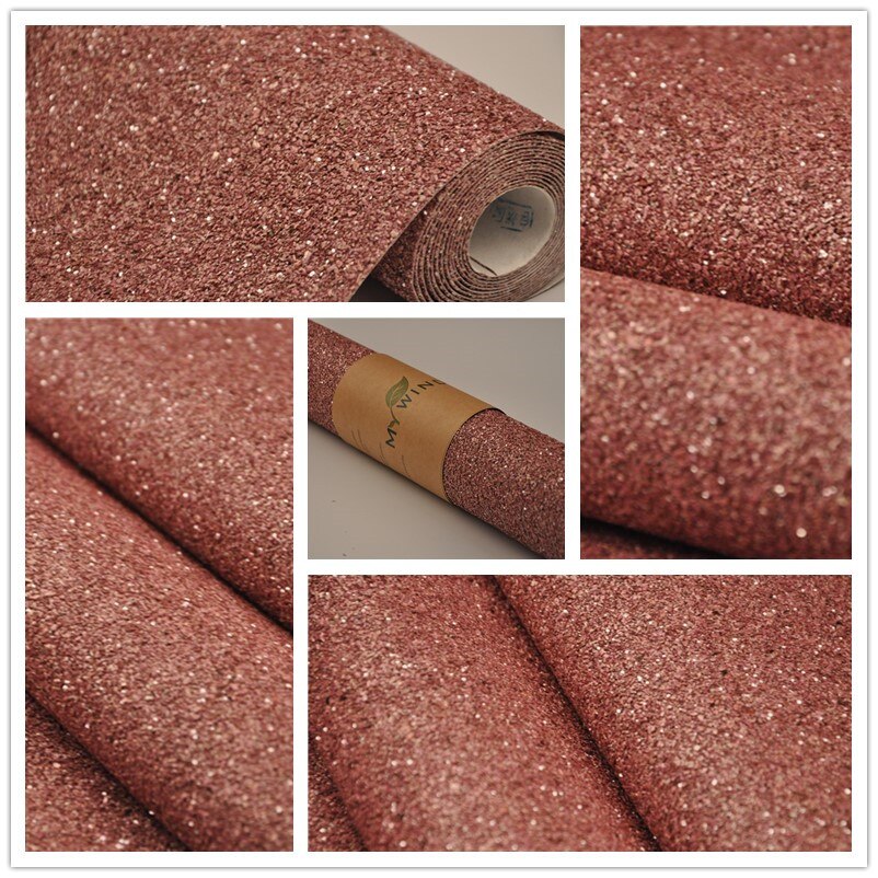 Pink Silver Glitter Vermiculite Interior Wallcovering - Leather - HD Wallpaper 