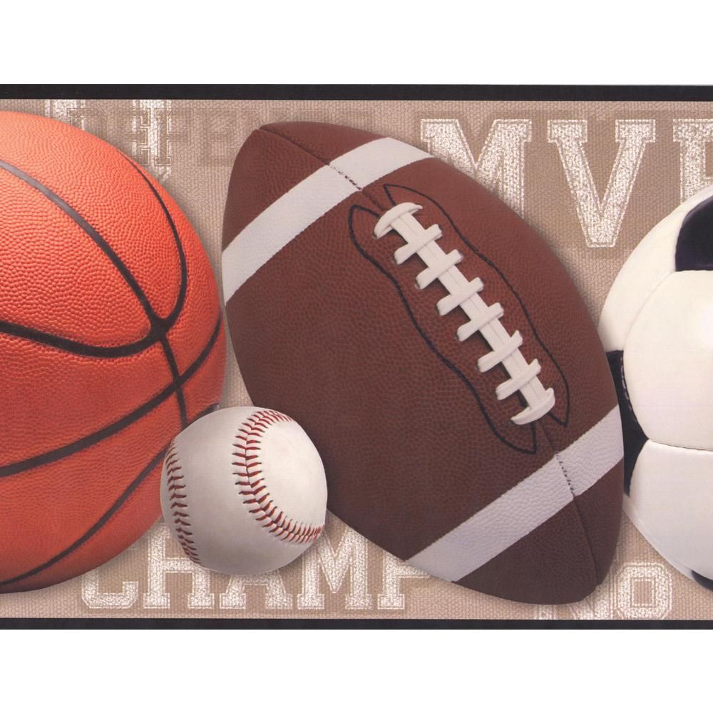 Basketball Soccer Wallpaper Border - HD Wallpaper 