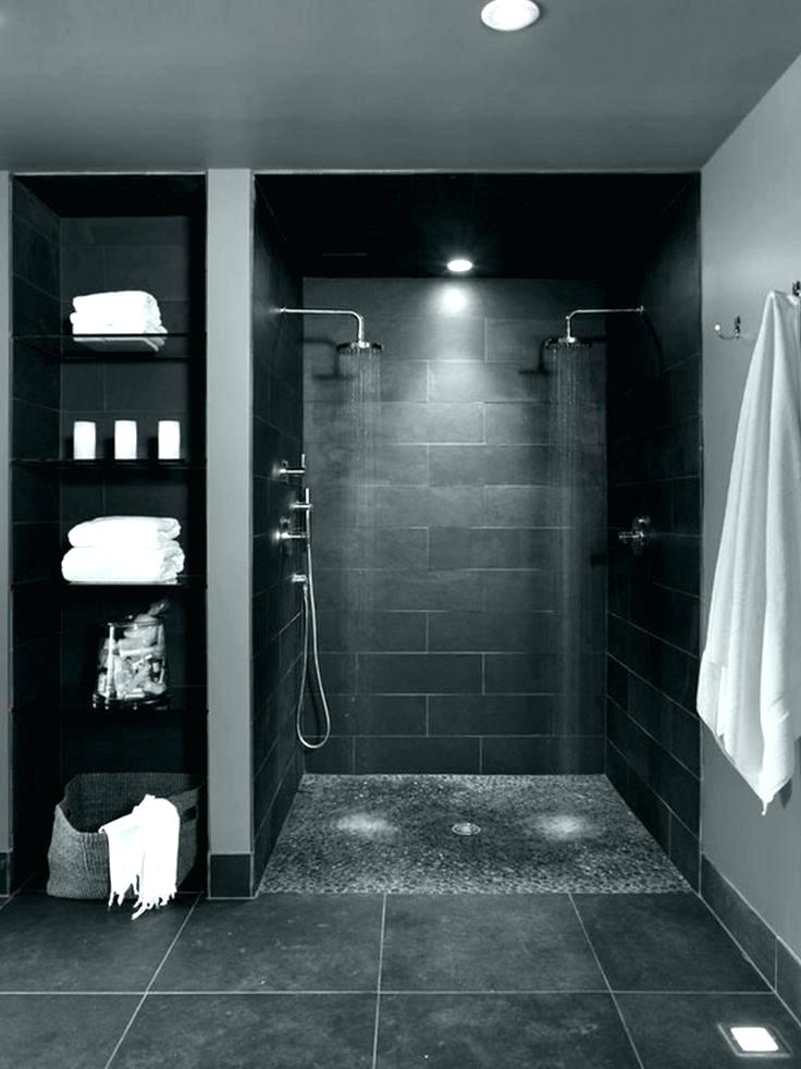 Bathroom Ideas Grey Floor Small Bathroom Tile Ideas - Modern Dark Bathroom Designs - HD Wallpaper 