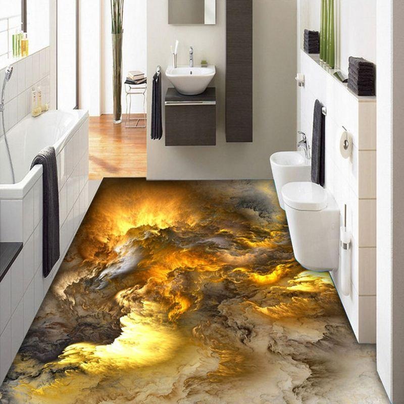 3d Flooring Wallpaper Modern Personality Abstract Clouds - Peel And Stick Vinyl Flooring Waterproof - HD Wallpaper 