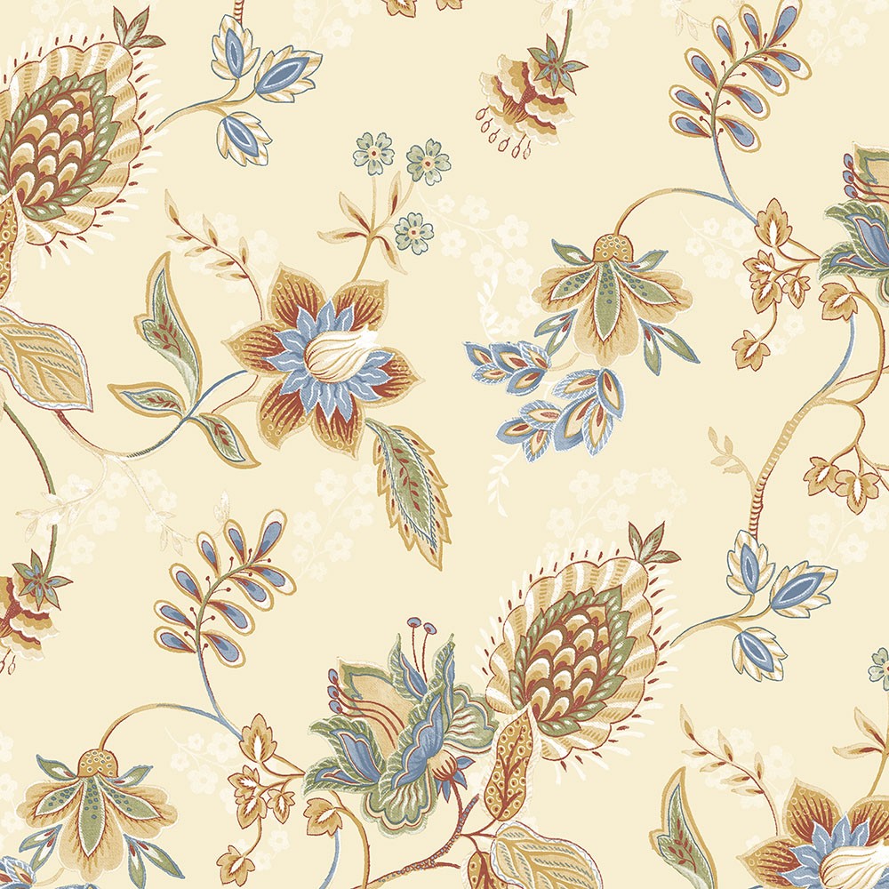 Manor House Wallpaper By Norwall-floral - Jacobean Florals - HD Wallpaper 