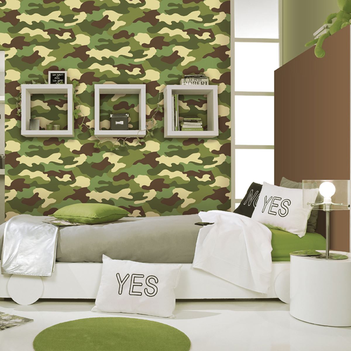 Camouflage Wallpaper On The Wall - HD Wallpaper 