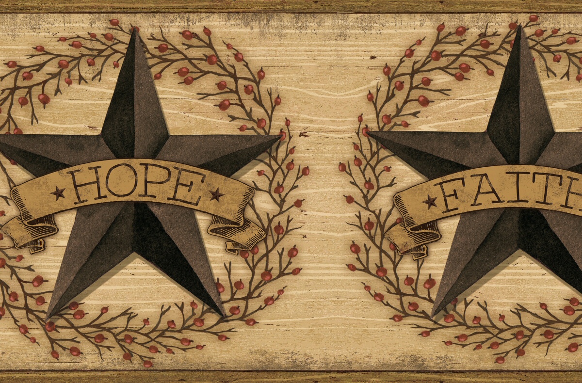 Chesapeake Faith Barn Star Wallpaper Border Ccb - HD Wallpaper 