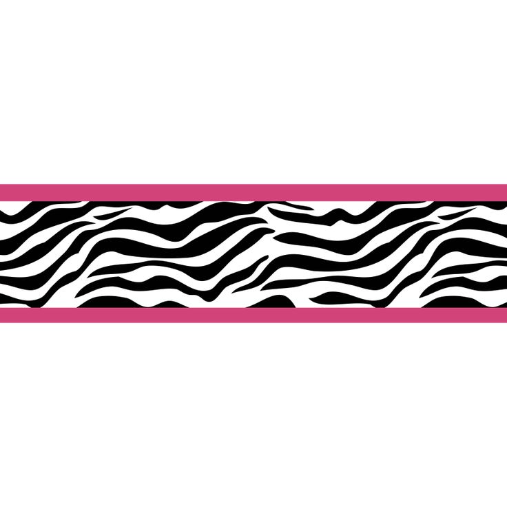 Sweet Jojo Designs Pink Funky Zebra Wall Border - Zebra Border Line - HD Wallpaper 