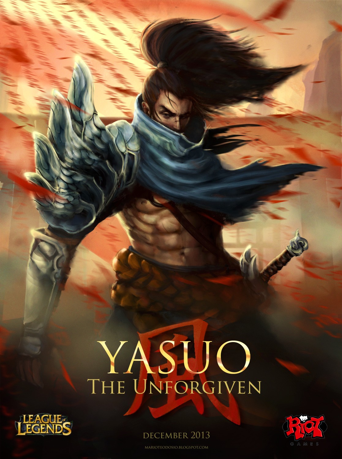 Yasuo Poster By Marioteodosio Hd Wallpaper Fan Art - League Of Legends Yasuo Art - HD Wallpaper 