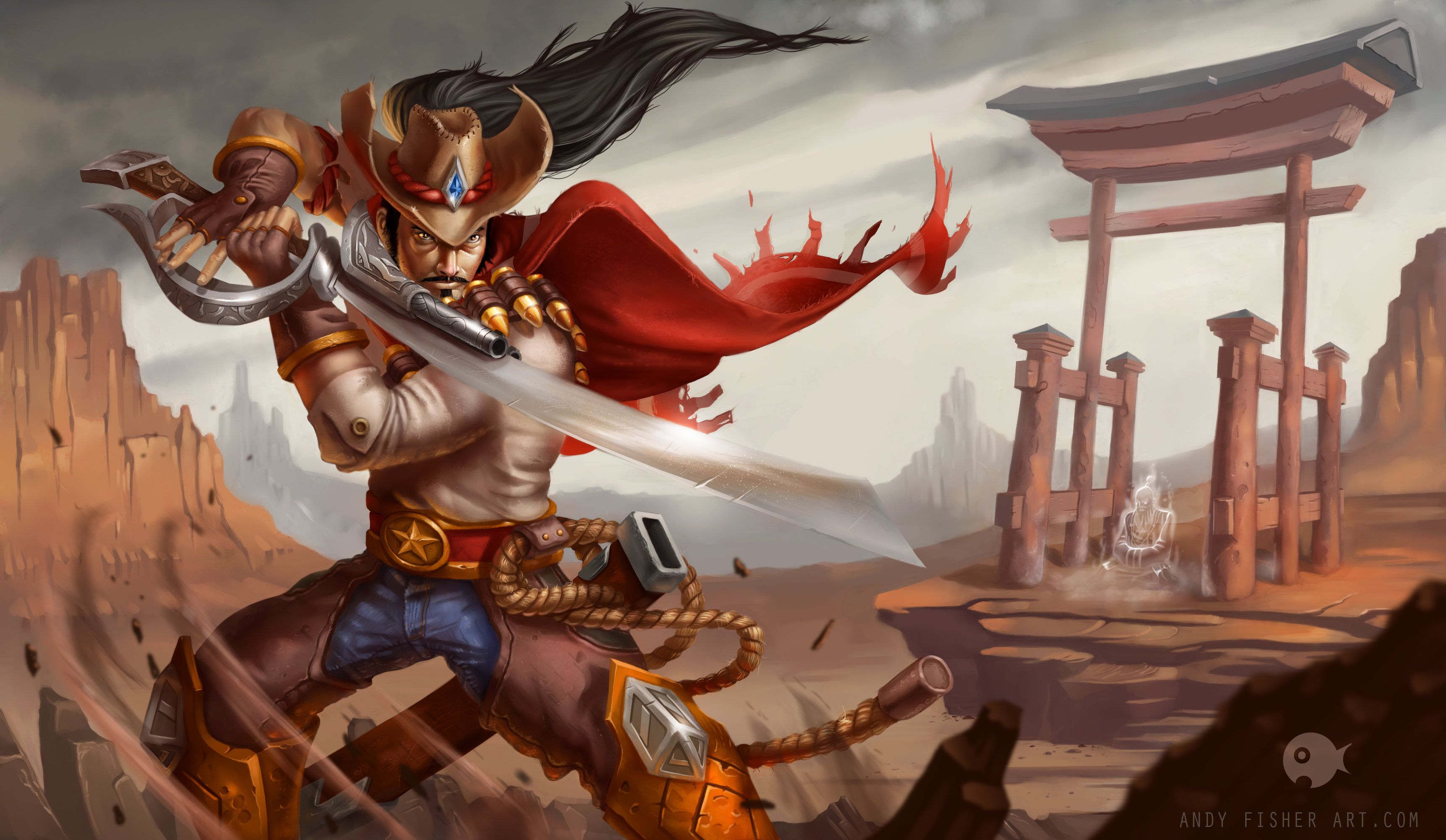 Vahşi Batılı Yasuo Wallpaper Hd - HD Wallpaper 