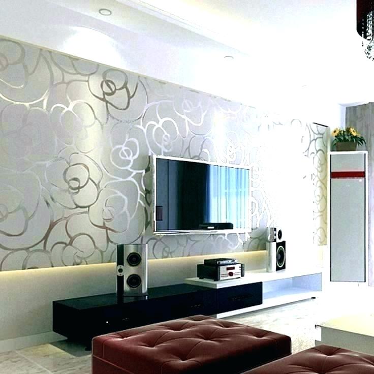 Wallpaper Borders For Living Room Contemporary Wallpaper - Feature Wall Ideas Lounge - HD Wallpaper 