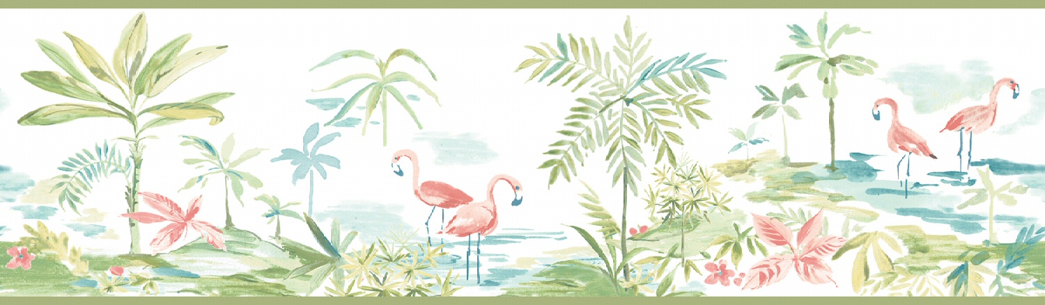 Watercolor Border Wall - HD Wallpaper 