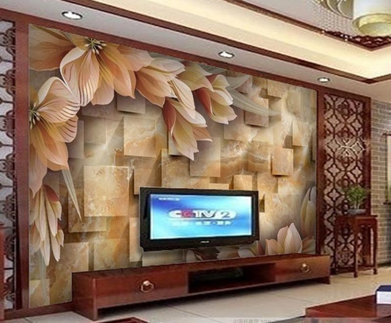 Living Room Photo Wallpapers And Wall Art - Tv Room Wallpaper Ideas - HD Wallpaper 