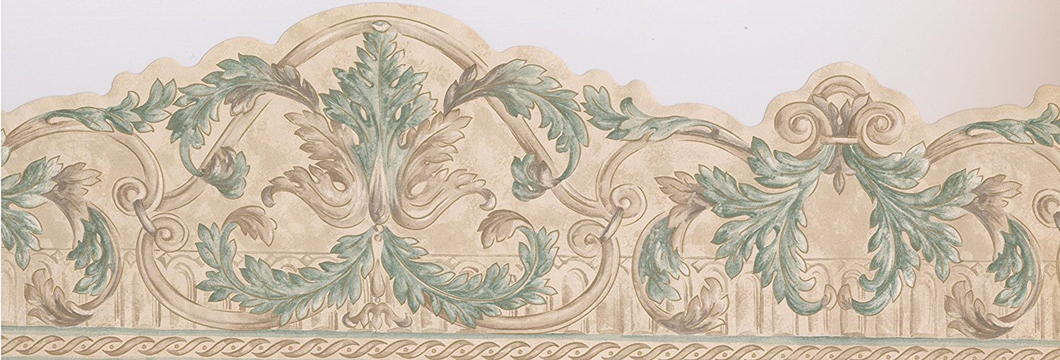 Damask Prepasted Wall Border 065121 Sk - 6 X 15 Bird Vine Wallpaper Border - HD Wallpaper 