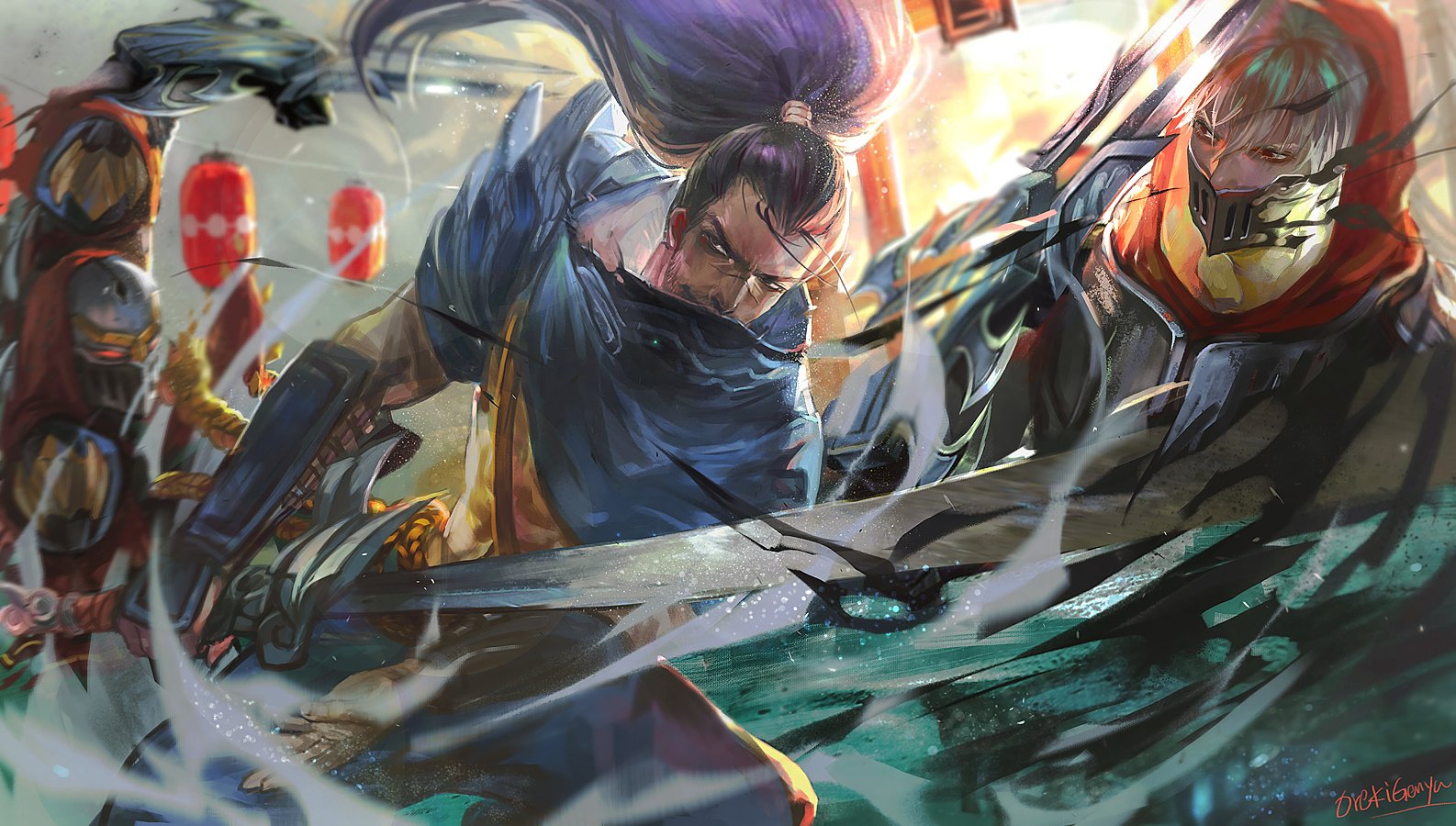 Yasuo Vs Zed Fight - HD Wallpaper 