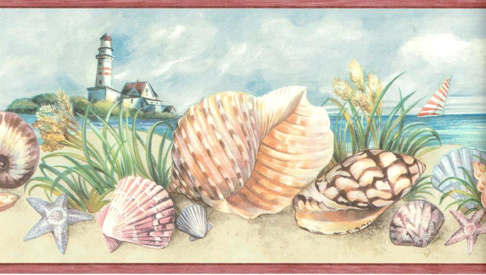 Seashell Beach Wallpaper Borders - HD Wallpaper 