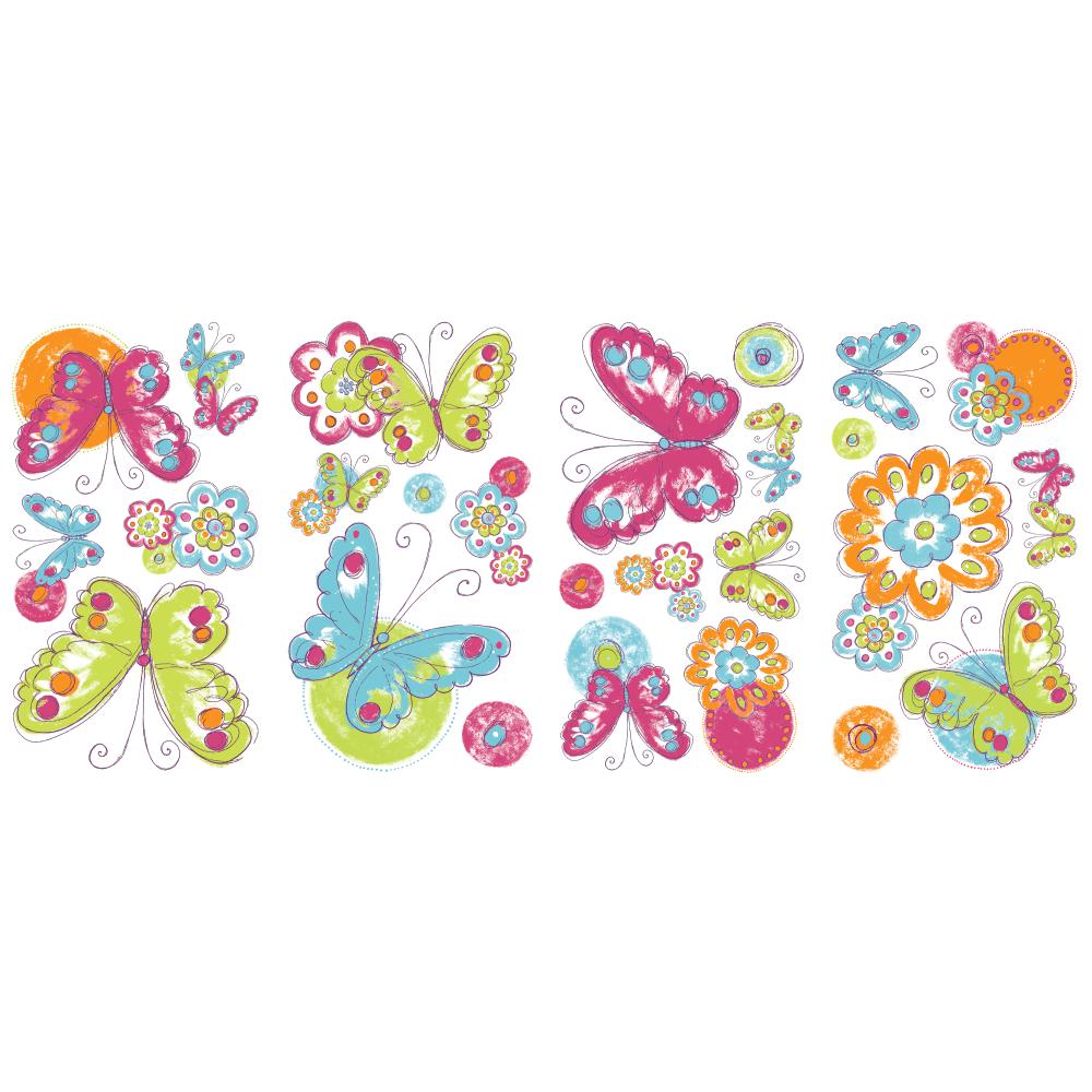 Kids Wallpaper Border Butterfly Wall Decals For Kids 1000x1000 Wallpaper Teahub Io