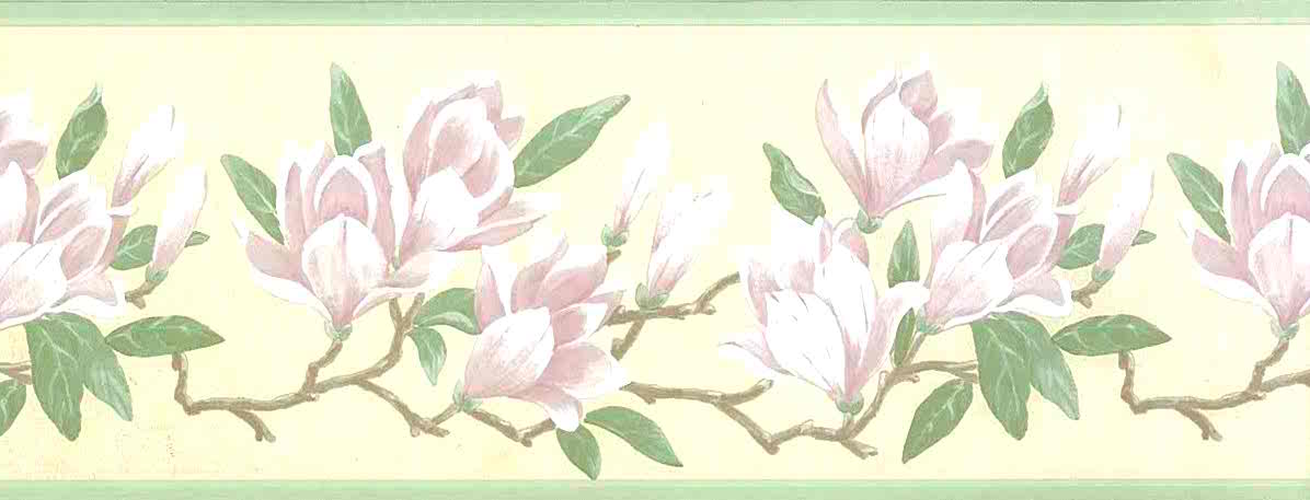 Magnolia Vintage Wallpaper Border - Southern Magnolia - HD Wallpaper 