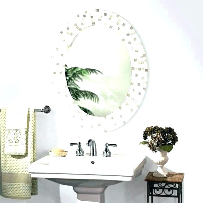 Unique Mirrors For Bathrooms Sabalieco Unusual Bathroom - Framed Bathroom Mirrors Oval - HD Wallpaper 