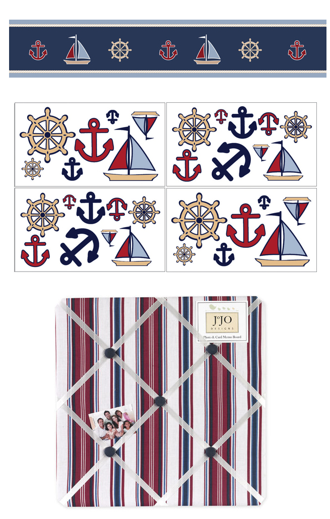 Wallpaper Border, Wall Stickers, Fabric Memo Board - Nautical Bulletin Board Border - HD Wallpaper 